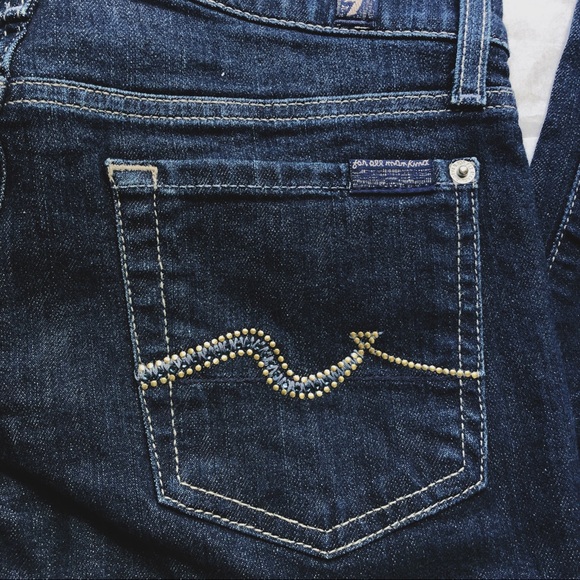 7 For All Mankind Rhinestones Roxanne Jeans - Picture 4 of 8